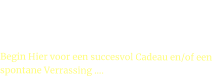 Iemand verwennen of verrassen? Begin Hier voor een succesvol Cadeau en/of een spontane Verrassing ….